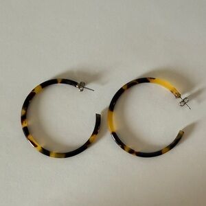 Chic Tortoise Shell Hoop Earrings